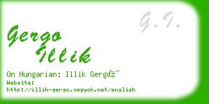 gergo illik business card